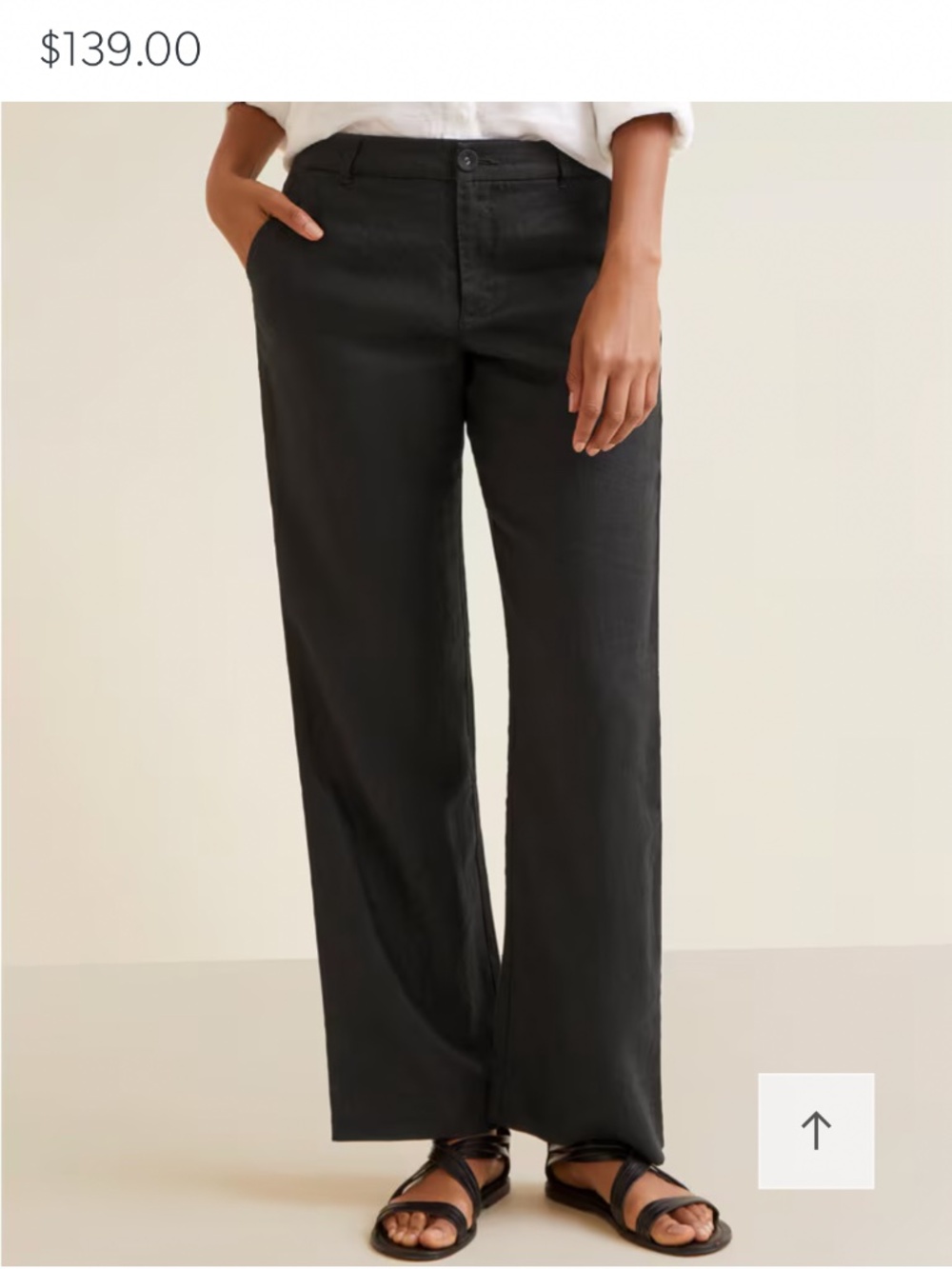 Black linen pants